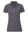 566F Russell Ladies' Stretch Polo Shirt Convoy Grey colour image